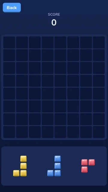 The Blockwell board mid-game with gem blocks